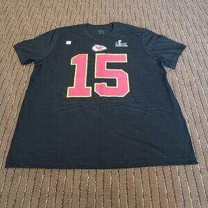 The Nike Tee Kansas City Chiefs Patrick Mahomes #15 Super Bowl Shirt Men's XXL